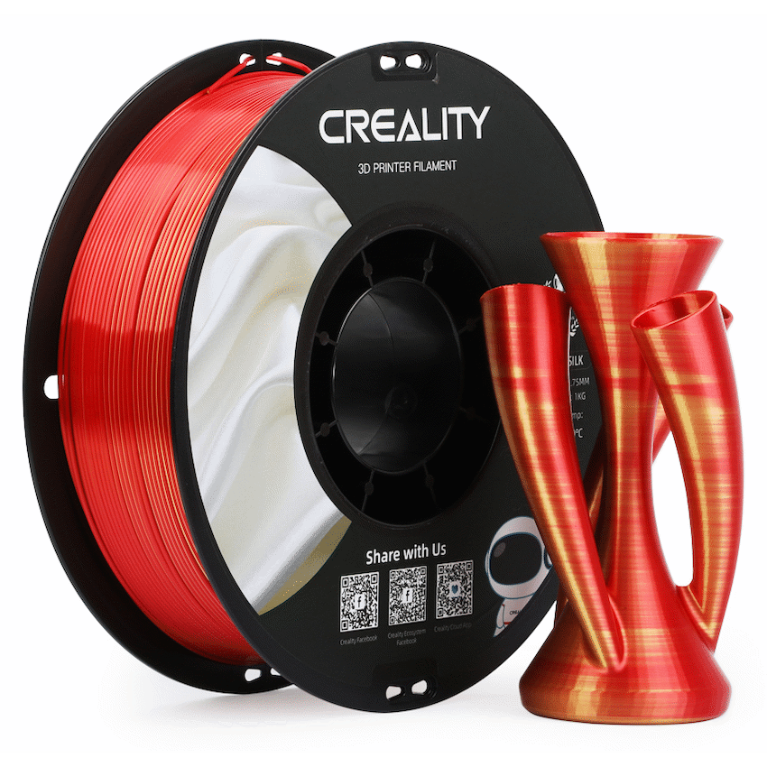 Creality Dual Silk Filament PLA - Golden-Red 1Kg - Image 4