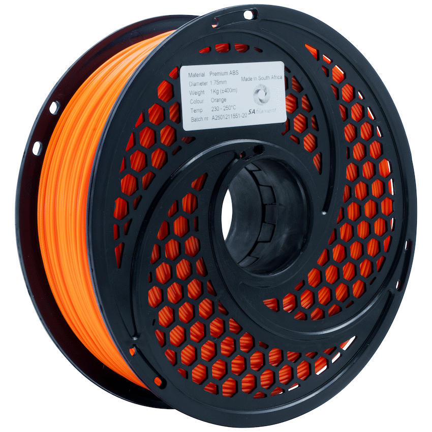 SA Filament ABS Premium Filament 1kg - Orange - Image 2