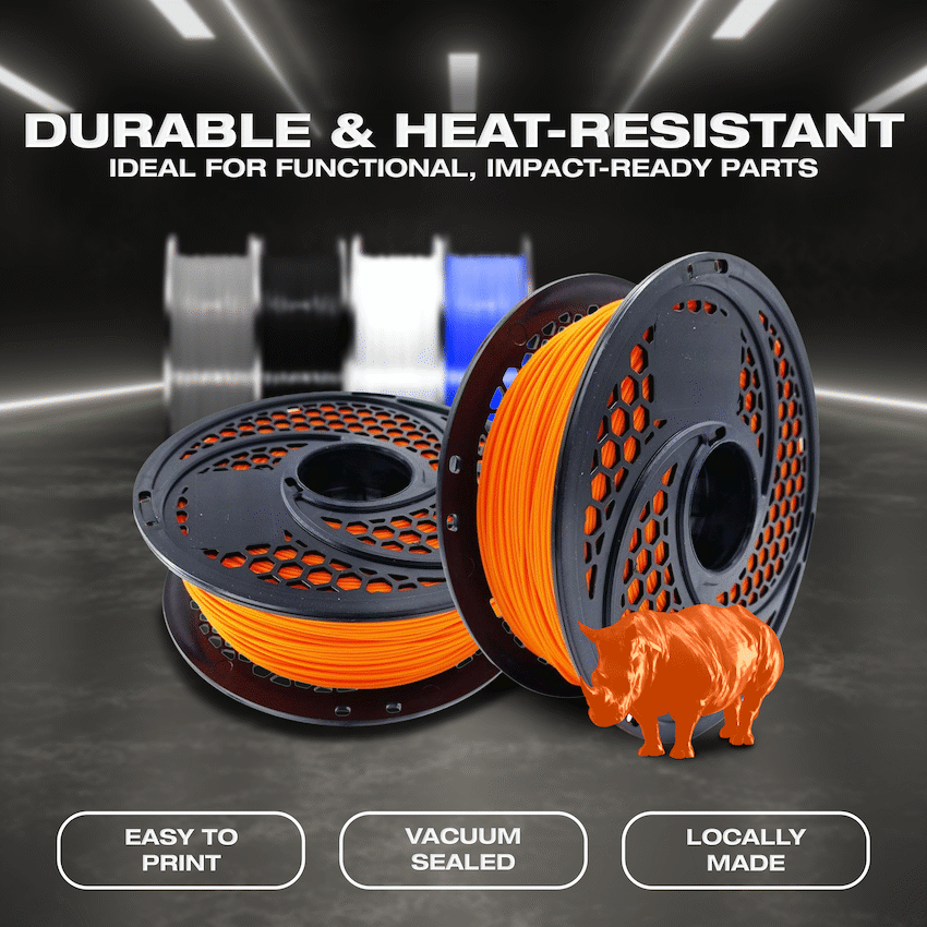 SA Filament ABS Premium Filament 1kg - Orange - Image 3