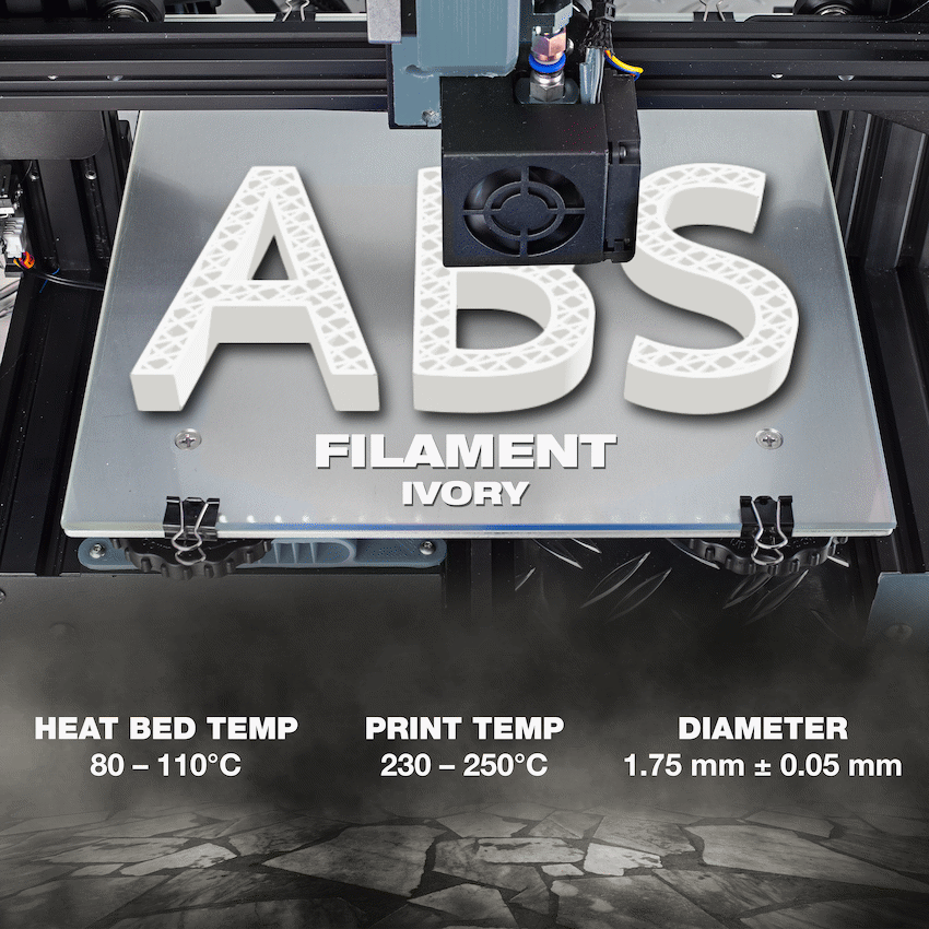SA Filament ABS Premium Filament 1kg - Natural / Ivory - Image 5