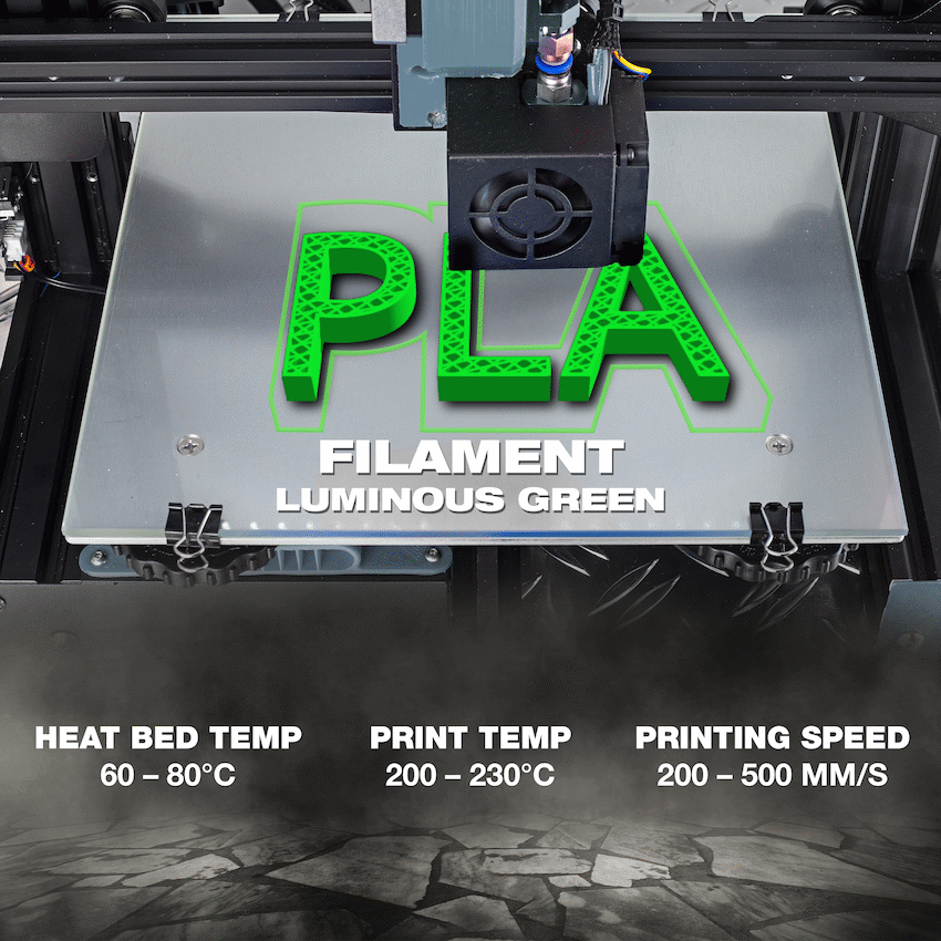 SA Filament PLA UV Neon Filament 1kg - Luminous Green - Image 4
