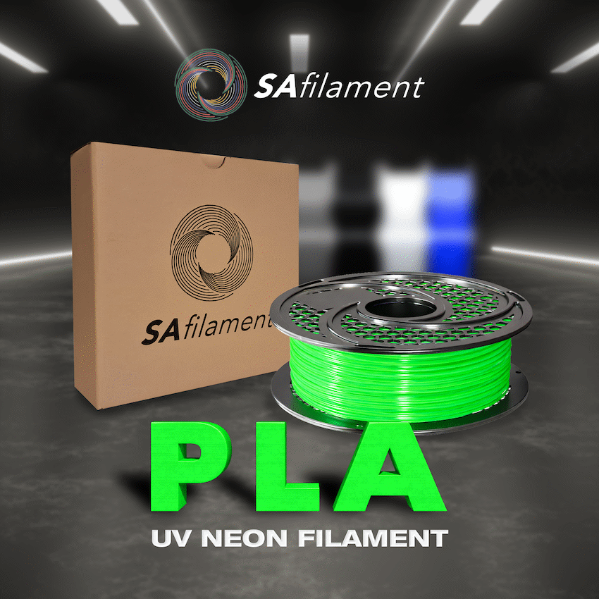 SA Filament PLA UV Neon Filament 1kg - Luminous Green - Image 5