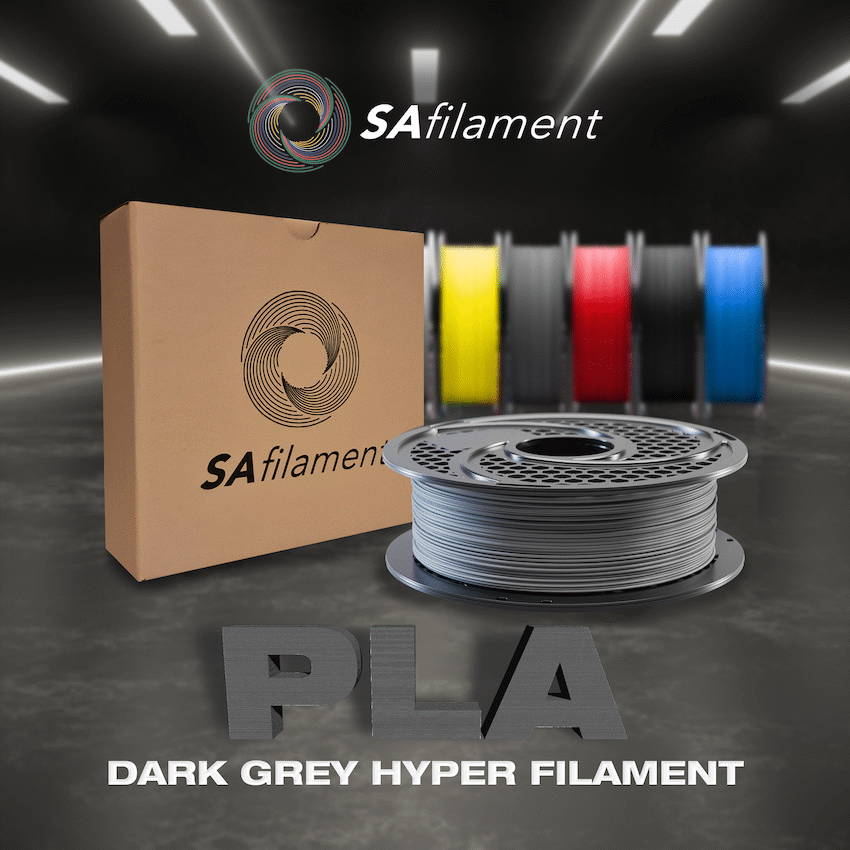 SA Filament PLA Hyper Filament 1kg - Dark Grey - Image 10
