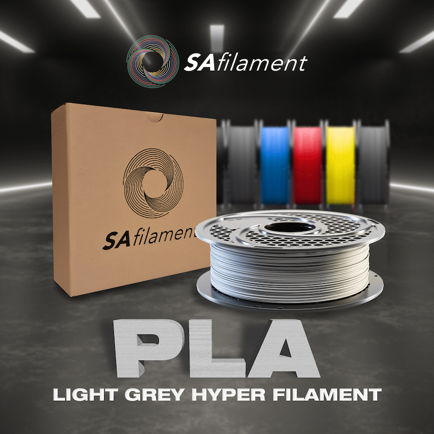 SA Filament PLA Hyper Filament 1kg - Light Grey - Image 10